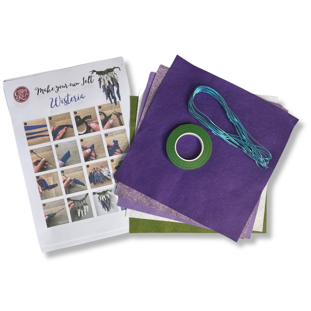 Felt Wisteria Flower Craft Kit-Felt Craft-The Crafty Kit Company-Acorns &amp; Twigs