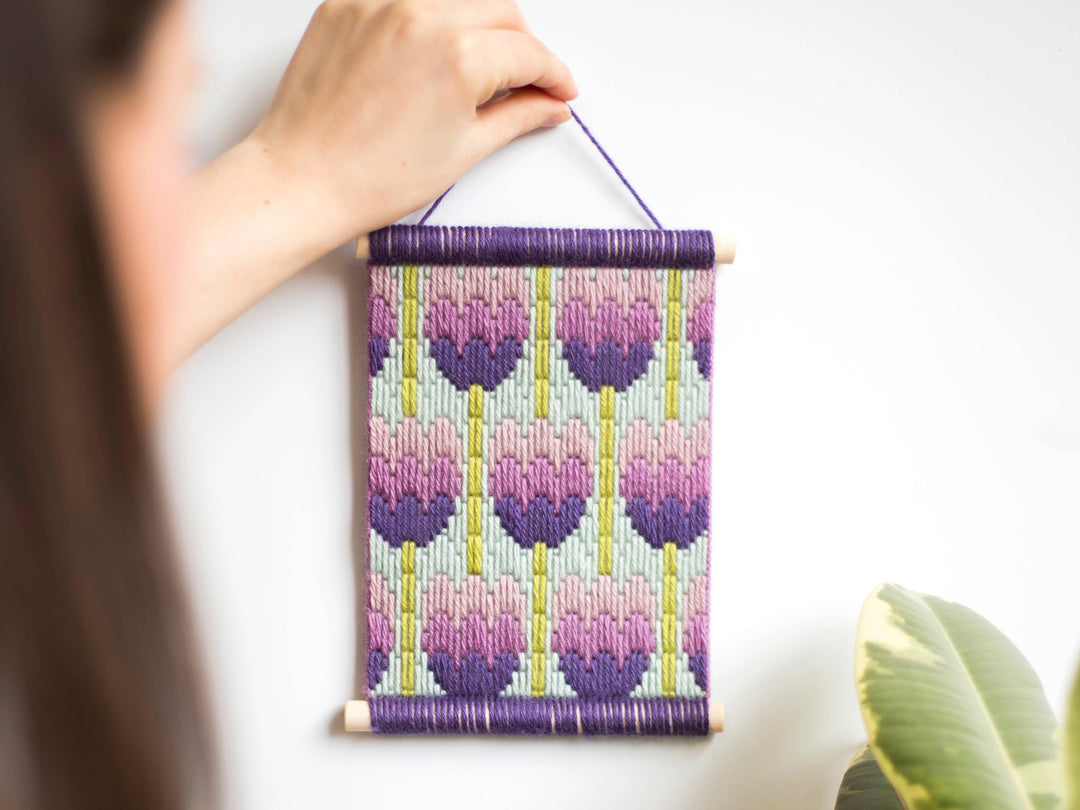 Floral Bargello Kits, Tulips Wall Hanging, Easy Tapestry Kit-Bargello-Oh Sew Bootiful-Acorns &amp; Twigs