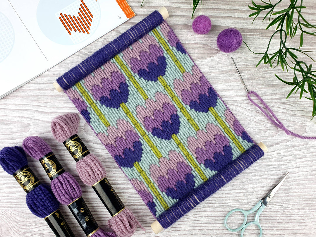 Floral Bargello Kits, Tulips Wall Hanging, Easy Tapestry Kit-Bargello-Oh Sew Bootiful-Acorns &amp; Twigs