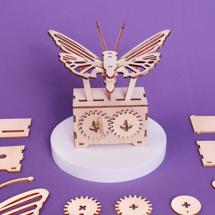 Fluttering Butterfly DIY Kit, Educational STEM Toy for Kids-Wooden Toy-Kitsville-Acorns &amp; Twigs
