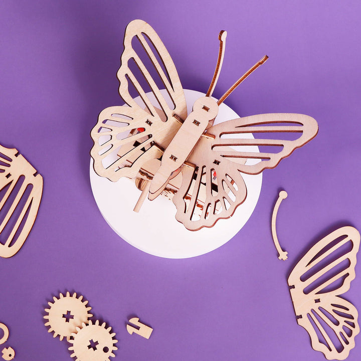 Fluttering Butterfly DIY Kit, Educational STEM Toy for Kids-Wooden Toy-Kitsville-Acorns &amp; Twigs