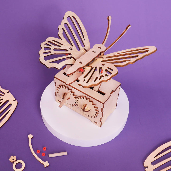 Fluttering Butterfly DIY Kit, Educational STEM Toy for Kids-Wooden Toy-Kitsville-Acorns &amp; Twigs