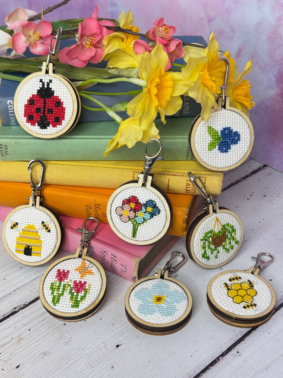 Forget-Me-Not! Mini Matchbox Cross Stitch Kit-Cross Stitch-The Crafty Kit Company-Acorns &amp; Twigs