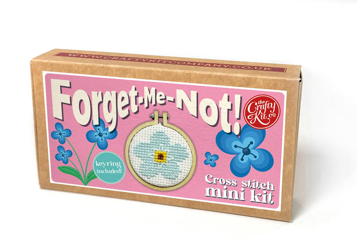 Forget-Me-Not! Mini Matchbox Cross Stitch Kit-Cross Stitch-The Crafty Kit Company-Acorns &amp; Twigs