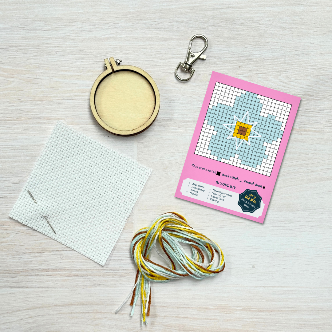 Forget-Me-Not! Mini Matchbox Cross Stitch Kit-Cross Stitch-The Crafty Kit Company-Acorns &amp; Twigs