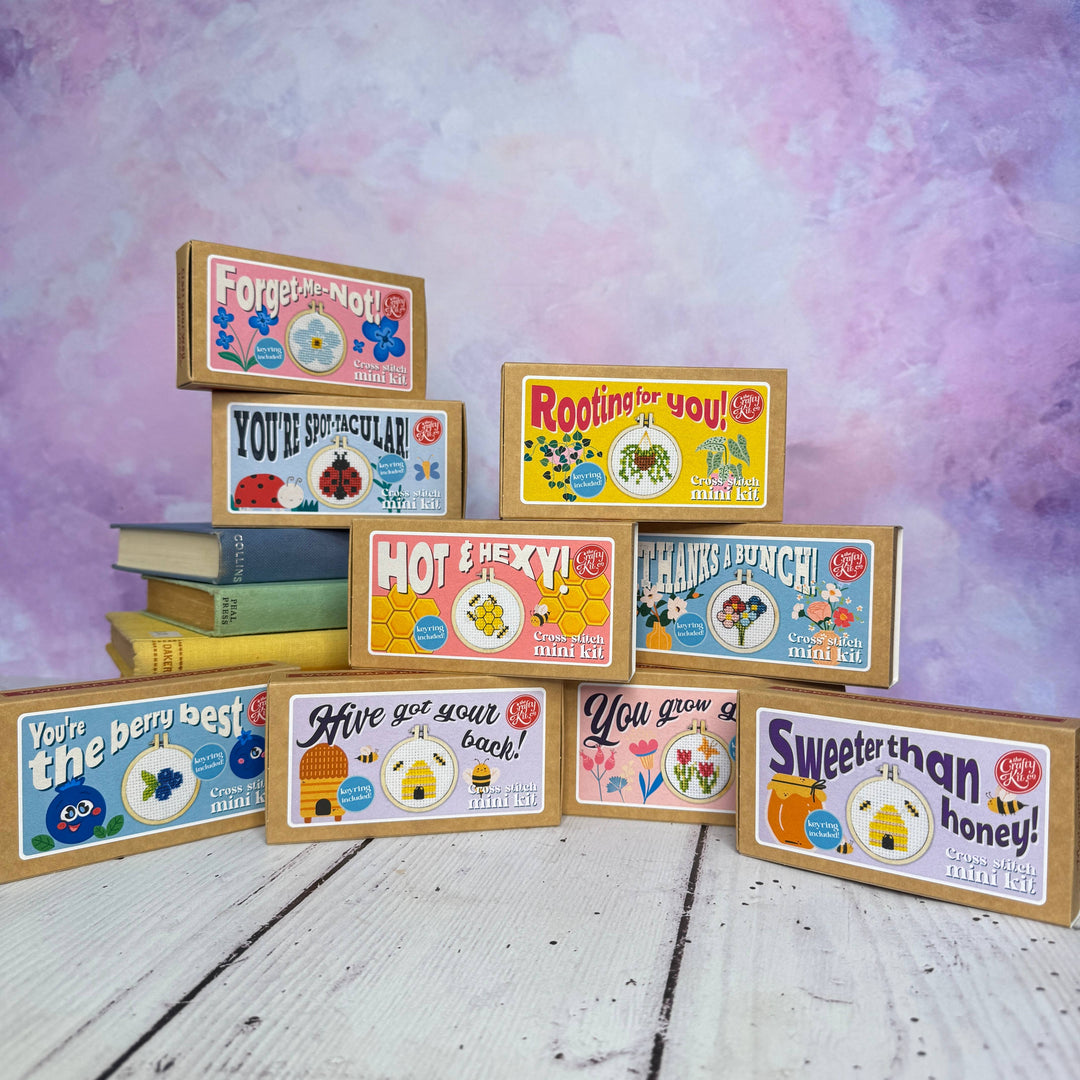 Forget-Me-Not! Mini Matchbox Cross Stitch Kit-Cross Stitch-The Crafty Kit Company-Acorns &amp; Twigs