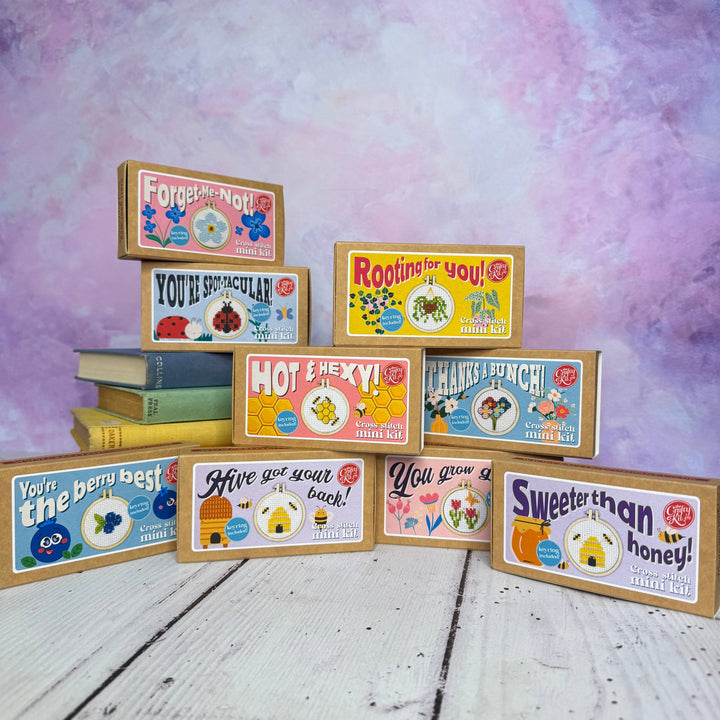 Forget-Me-Not! Mini Matchbox Cross Stitch Kit-Cross Stitch-The Crafty Kit Company-Acorns &amp; Twigs