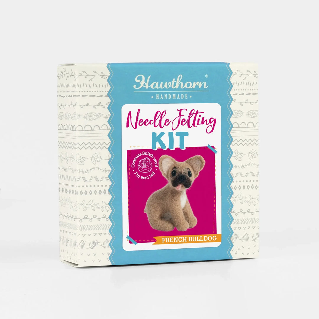 French Bulldog Needle Felting Kit-Needle Felting-Hawthorn Handmade-Acorns &amp; Twigs