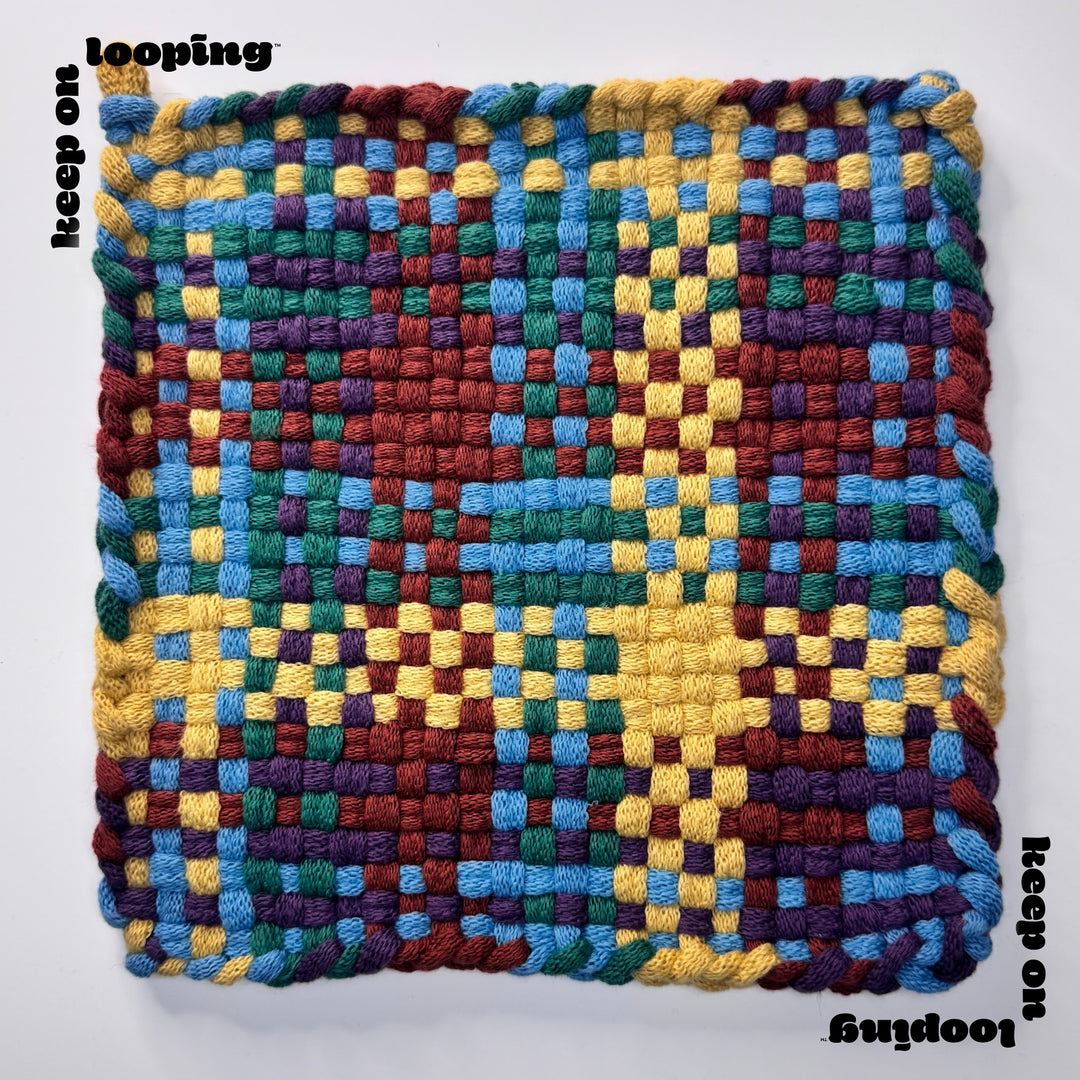 Fresco Blue (10" Size)-Potholder weaving-Keep On Looping-Acorns &amp; Twigs