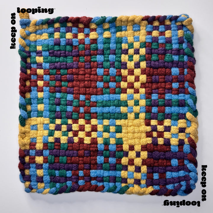 Fresco Blue (10" Size)-Potholder weaving-Keep On Looping-Acorns &amp; Twigs