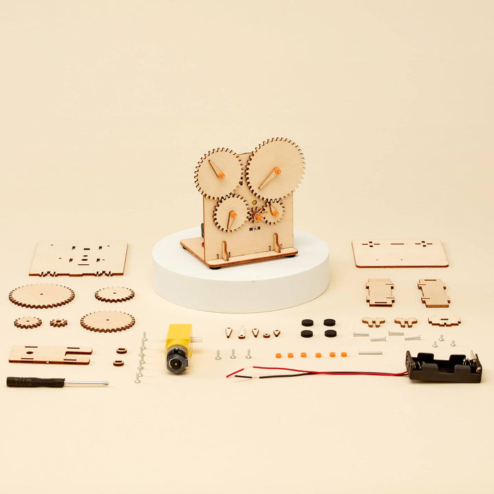 Gear Train DIY Kit, Educational STEM Toy for Kids, Craft Kit-Wooden Toy-Kitsville-Acorns &amp; Twigs