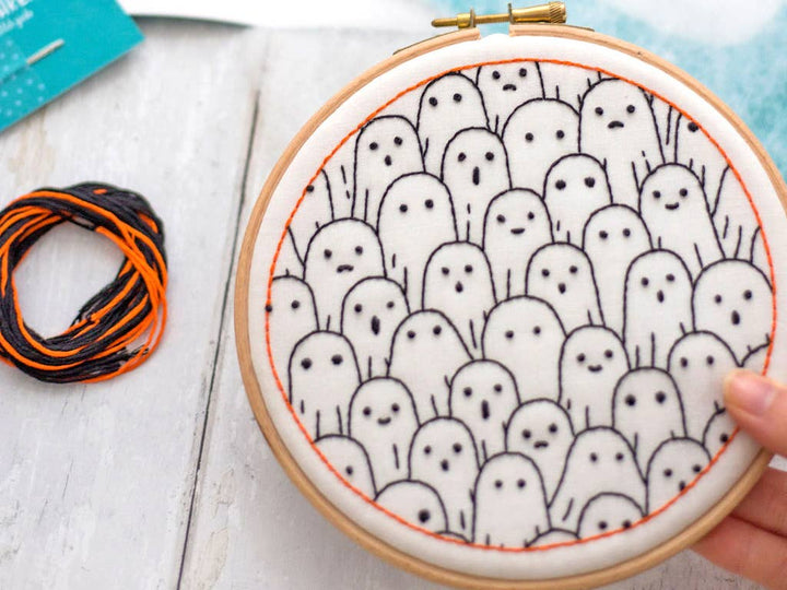 Ghosts Spooky Halloween Handmade Embroidery Kit Hoop Art-Embroidery-Oh Sew Bootiful-Acorns &amp; Twigs