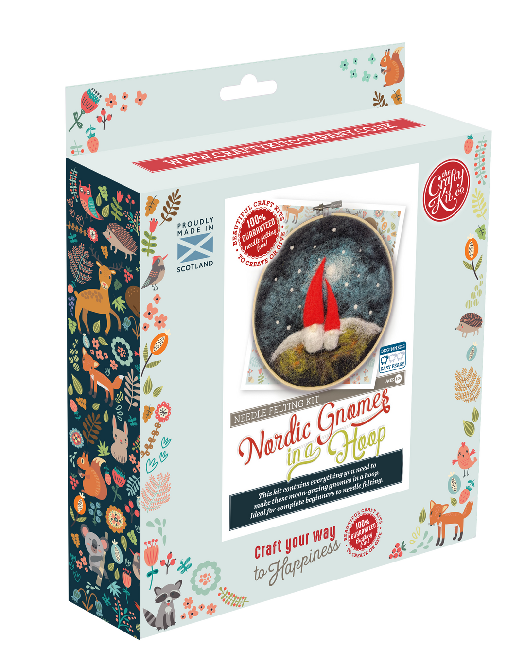 Gnomes in a Hoop Needle Felting Craft Kit-Needle Felting-The Crafty Kit Company-Acorns &amp; Twigs