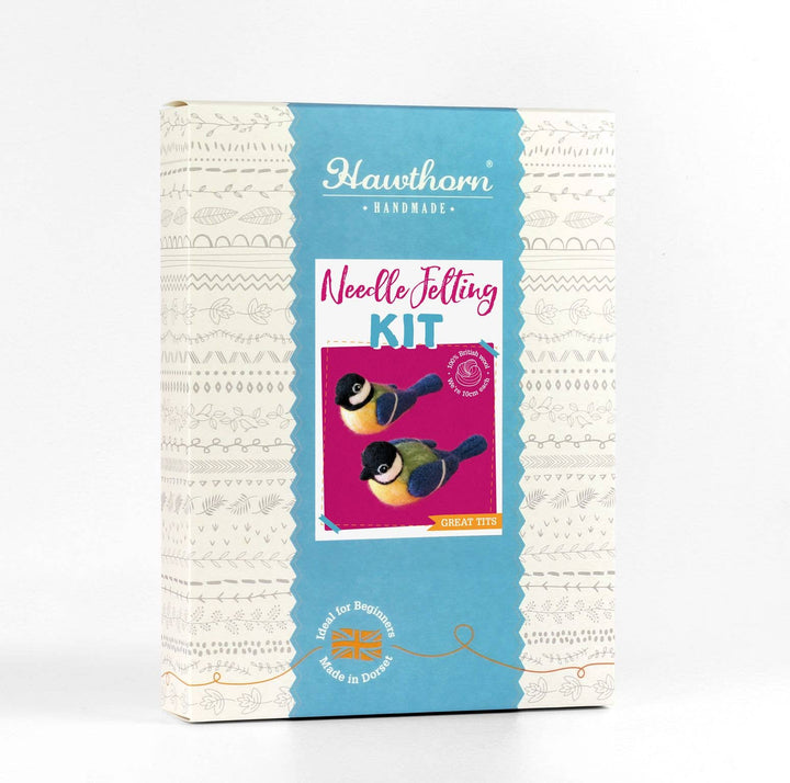 Great Tits Needle Felting Kit | Beginner Craft Kit-Hawthorn Handmade (US Duties Paid)-Acorns &amp; Twigs