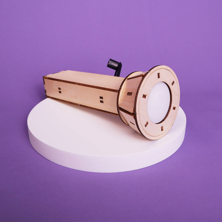 Hand-Crank Flashlight DIY Kit, Educational STEM Toy for Kids-Wooden Toy-Kitsville-Acorns &amp; Twigs