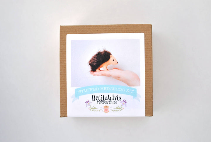 Hedgehog DIY Stuffed Animal Craft Sewing Kit-Felt Craft-DelilahIris Designs-Acorns &amp; Twigs