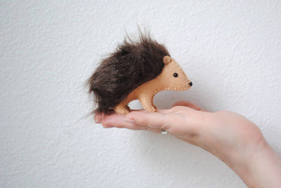 Hedgehog DIY Stuffed Animal Craft Sewing Kit-Felt Craft-DelilahIris Designs-Acorns & Twigs