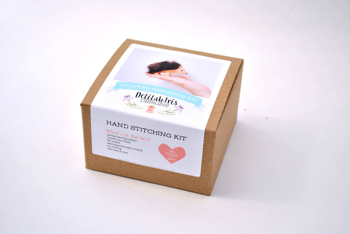 Hedgehog DIY Stuffed Animal Craft Sewing Kit-Felt Craft-DelilahIris Designs-Acorns &amp; Twigs