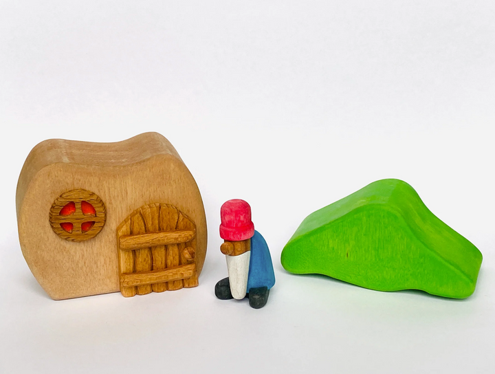 House with Gnome-Small World Play-PoppyBabyCo-Acorns &amp; Twigs