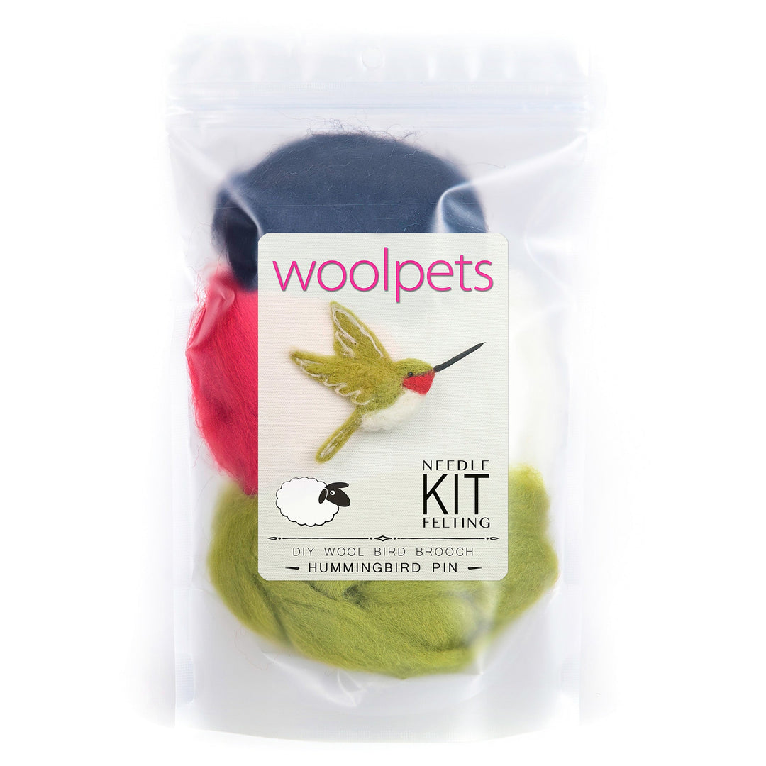 Hummingbird Felting Kit - Bird Pin-Needle Felting-WoolPets-Acorns &amp; Twigs