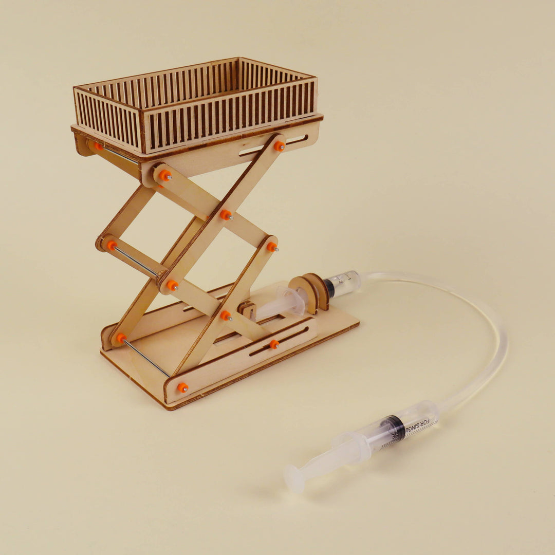 Hydraulic Lift DIY Kit, STEM Toy for Kids, Craft Kit-Wooden Toy-Kitsville-Acorns &amp; Twigs