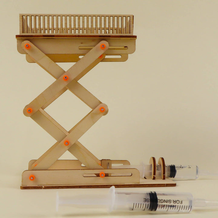Hydraulic Lift DIY Kit, STEM Toy for Kids, Craft Kit-Wooden Toy-Kitsville-Acorns &amp; Twigs