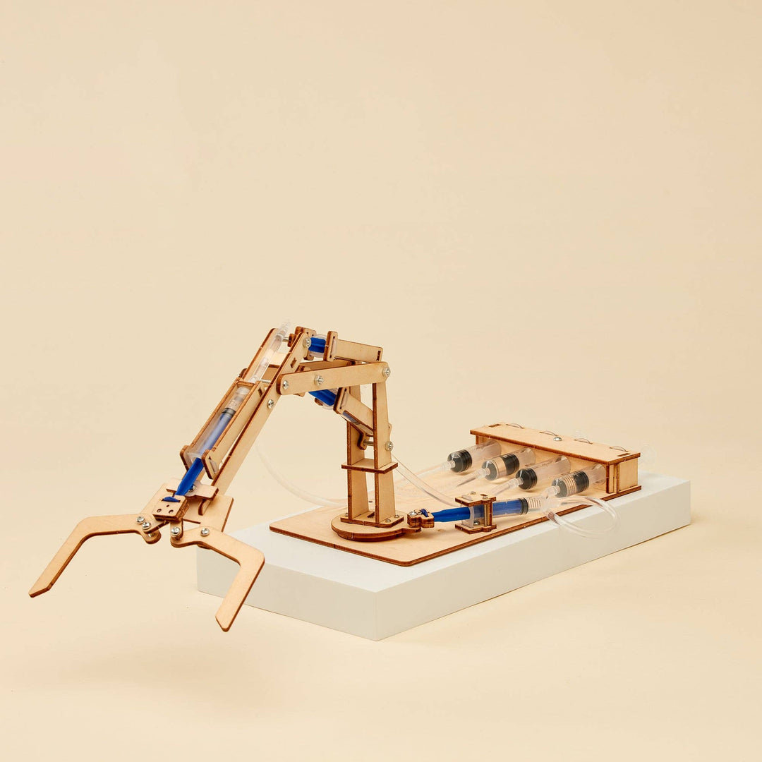 Hydraulic Robotic Arm DIY Kit, Educational STEM Toy for Kids-Wooden Toy-Kitsville-Acorns &amp; Twigs