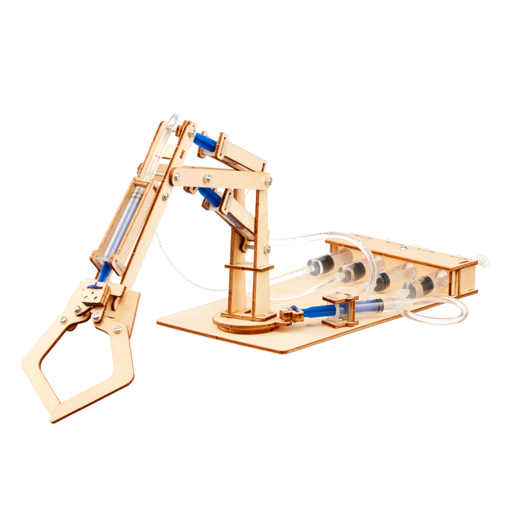Hydraulic Robotic Arm DIY Kit, Educational STEM Toy for Kids-Wooden Toy-Kitsville-Acorns &amp; Twigs