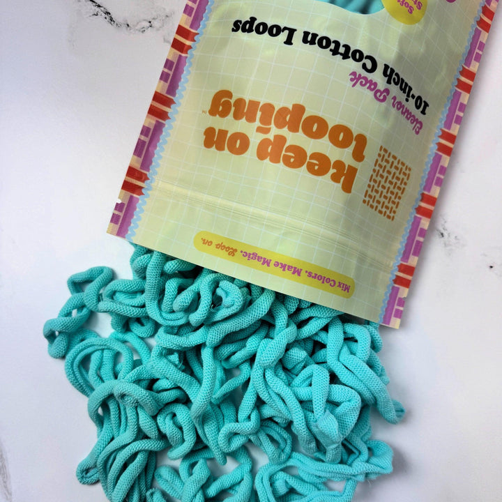 Icicle Cotton Loops (10" Size)-Potholder weaving-Keep On Looping-Acorns &amp; Twigs