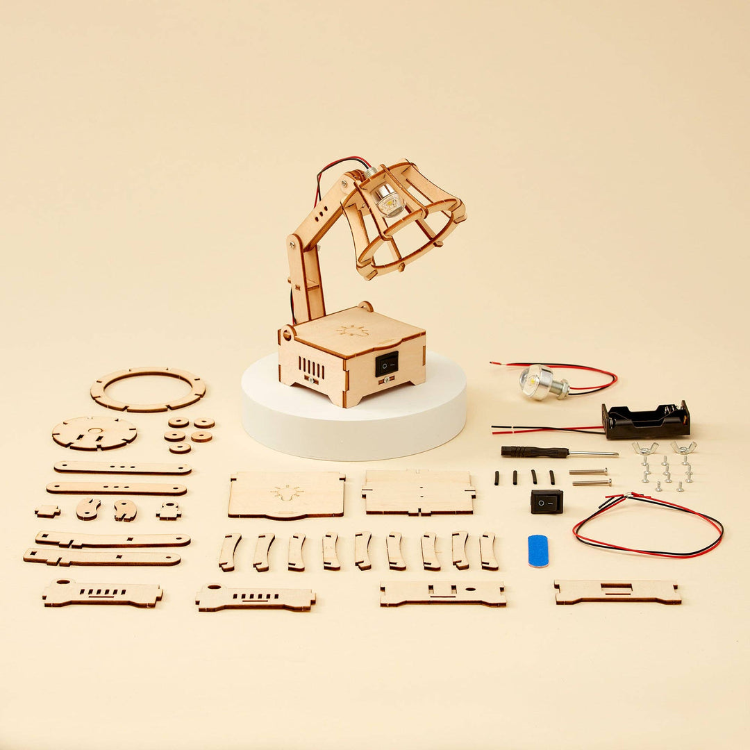 LED Lamp DIY Kit - Educational STEM Toy, Craft Kit-Wooden Toy-Kitsville-Acorns &amp; Twigs