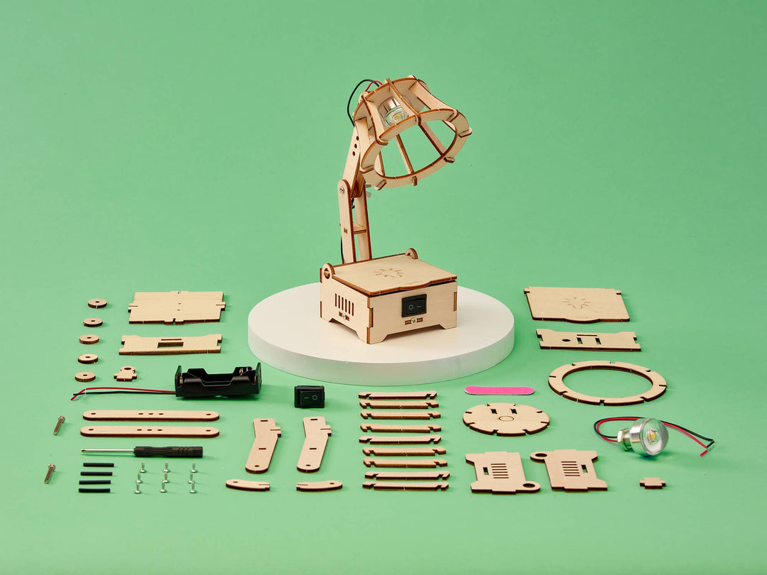 LED Lamp DIY Kit - Educational STEM Toy, Craft Kit-Wooden Toy-Kitsville-Acorns &amp; Twigs