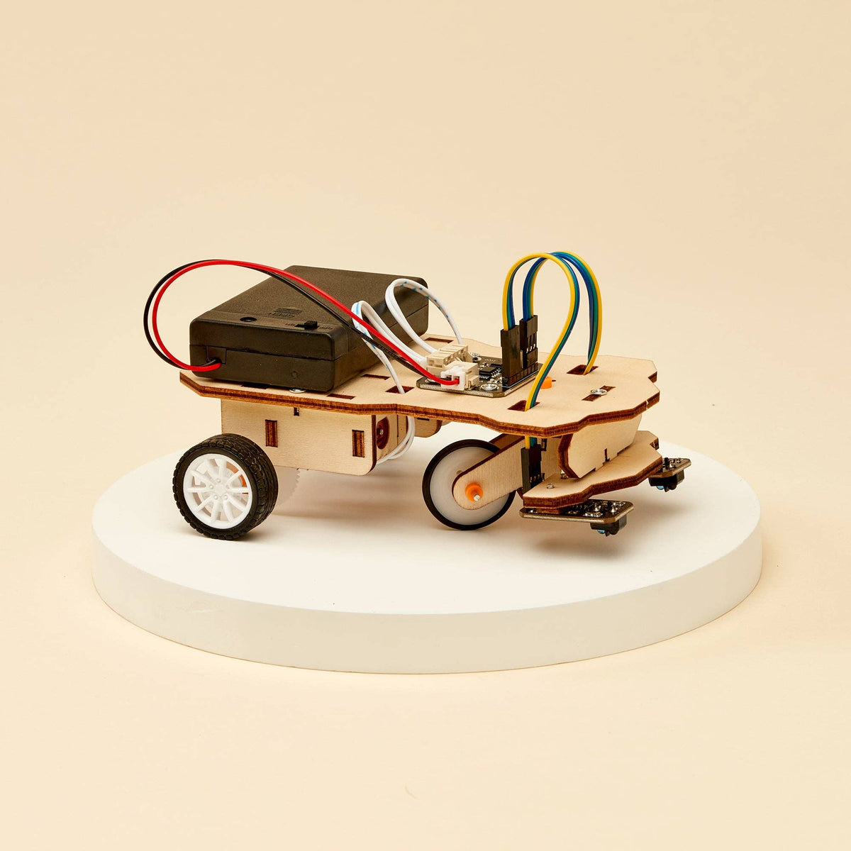 Line Follower Robot DIY Kit, Educational STEM Toy, Craft Kit-Wooden Toy-Kitsville-Acorns & Twigs