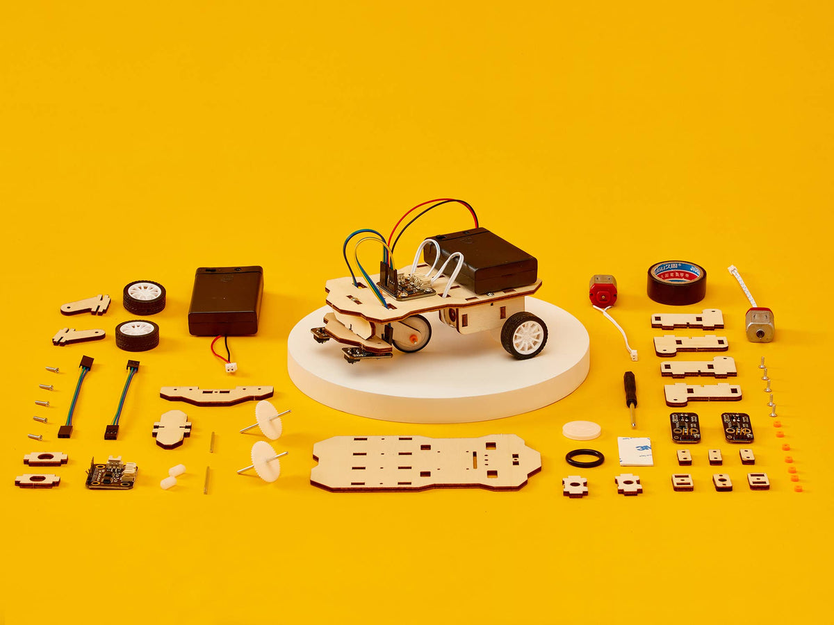 Line Follower Robot DIY Kit, Educational STEM Toy, Craft Kit-Wooden Toy-Kitsville-Acorns & Twigs