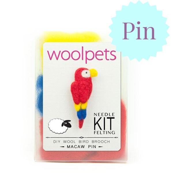 Macaw Felting Kit - Bird Pin-Needle Felting-WoolPets-Acorns &amp; Twigs