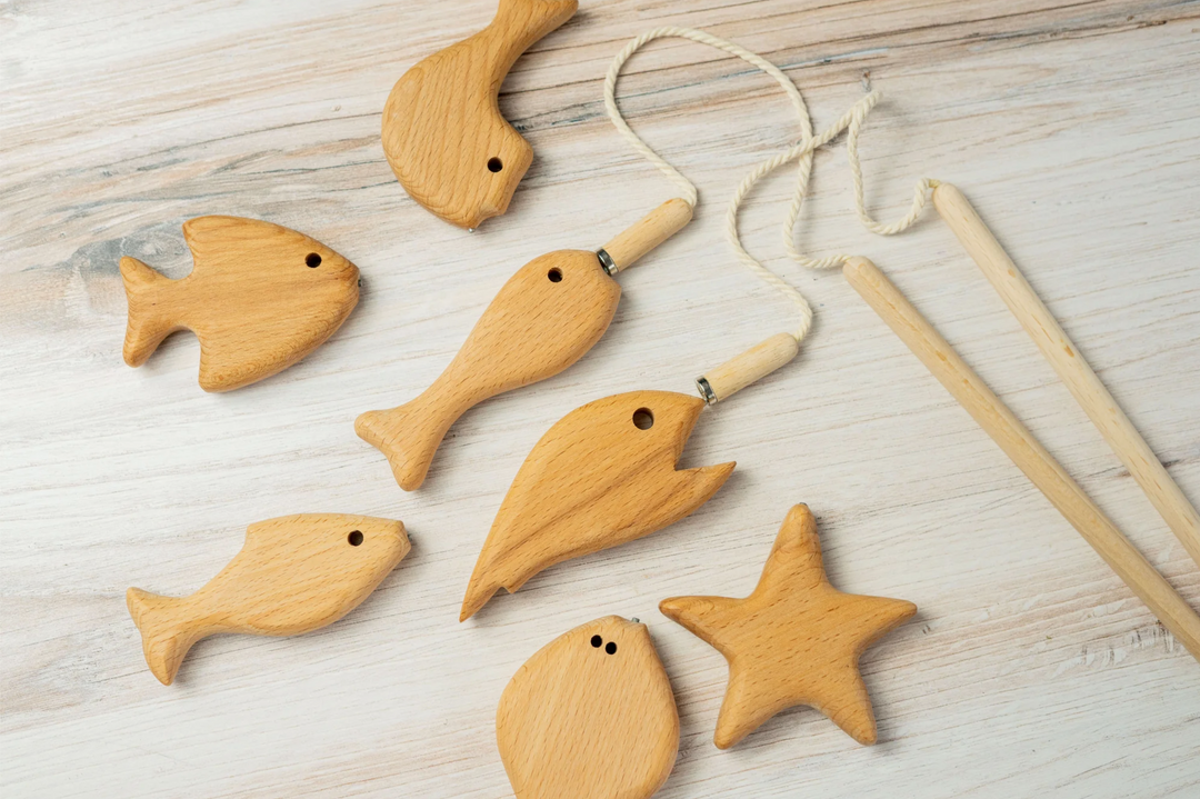Magnetic Fishing Game-Wooden Toy-PoppyBabyCo-Acorns &amp; Twigs