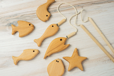 Magnetic Fishing Game-Wooden Toy-PoppyBabyCo-Acorns & Twigs