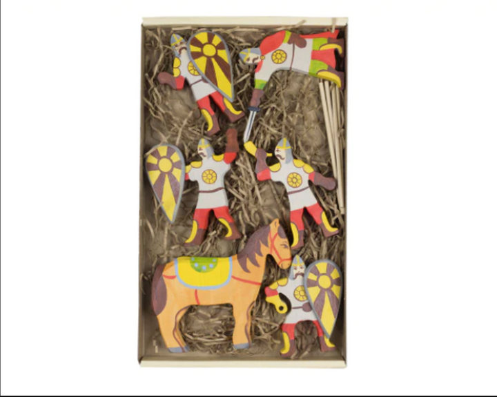 Medieval Knights and Horse Set-Small World Play-PoppyBabyCo-Acorns &amp; Twigs