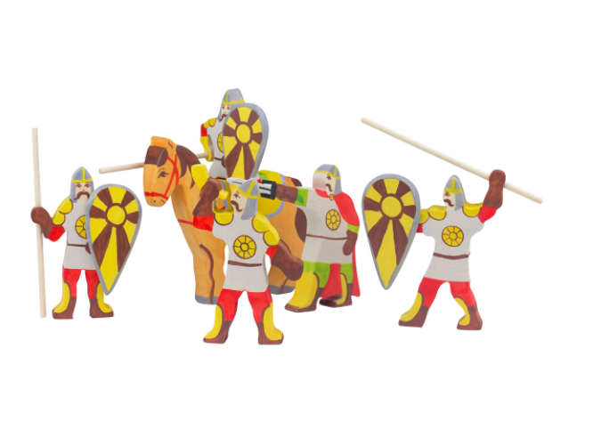 Medieval Knights and Horse Set-Small World Play-PoppyBabyCo-Acorns &amp; Twigs