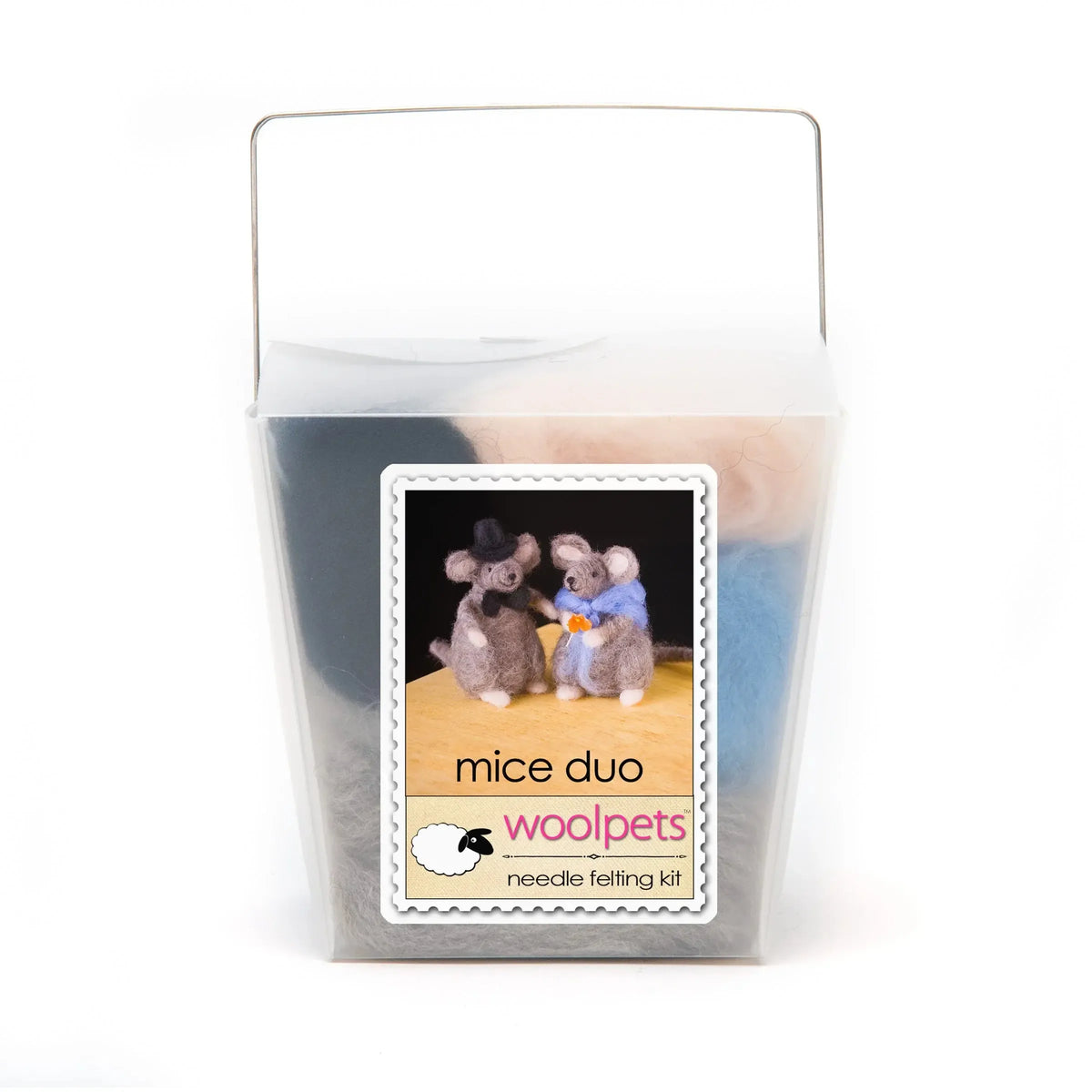 Mice Duo Needle Felting Kit - Intermediate-Needle Felting-WoolPets-Acorns & Twigs