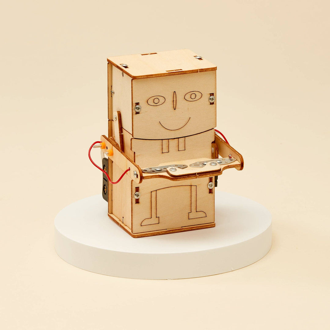 Money Bank Robot DIY Kit, STEM Toy for Kids, Craft Kit-Wooden Toy-Kitsville-Acorns &amp; Twigs