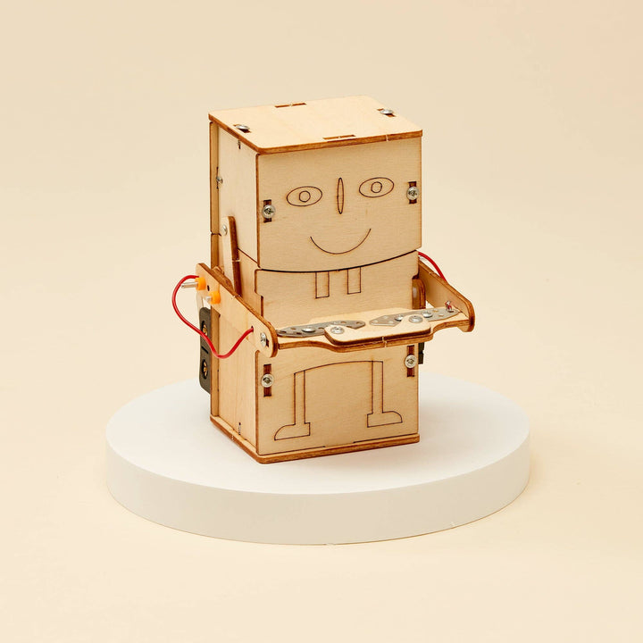 Money Bank Robot DIY Kit, STEM Toy for Kids, Craft Kit-Wooden Toy-Kitsville-Acorns &amp; Twigs