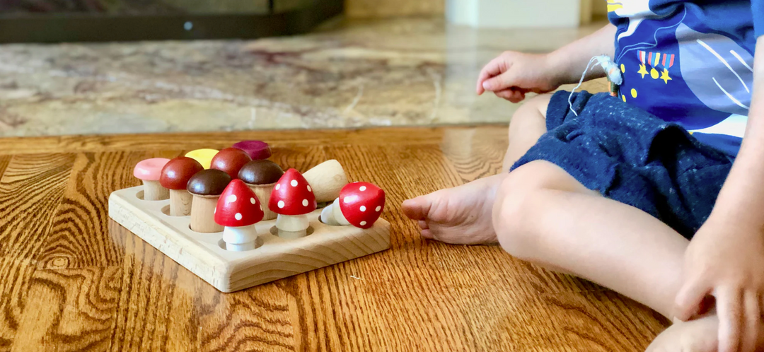 Mushrooms on the Field-Small World Play-PoppyBabyCo-Acorns &amp; Twigs
