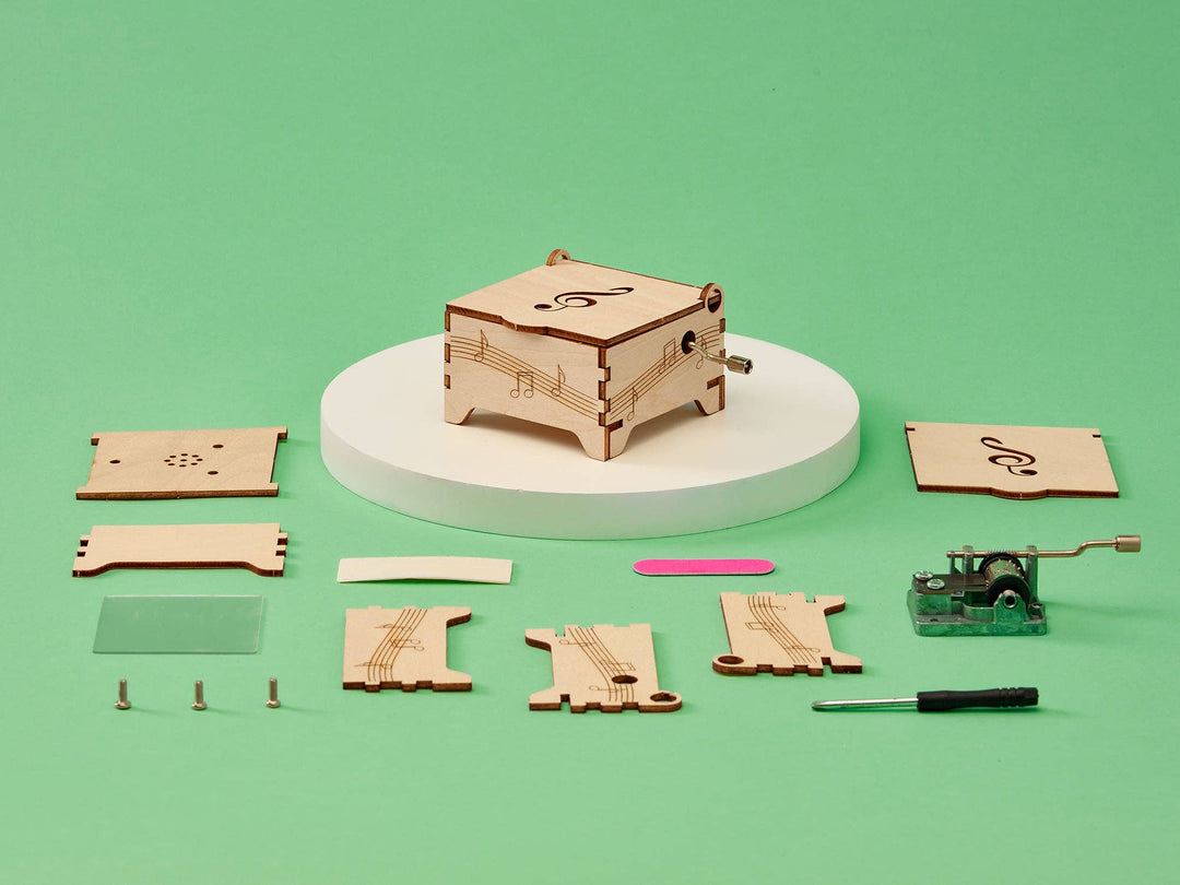 Music Box DIY Kit, Educational STEM Toy, Craft Kit for Kids-Wooden Toy-Kitsville-Acorns & Twigs