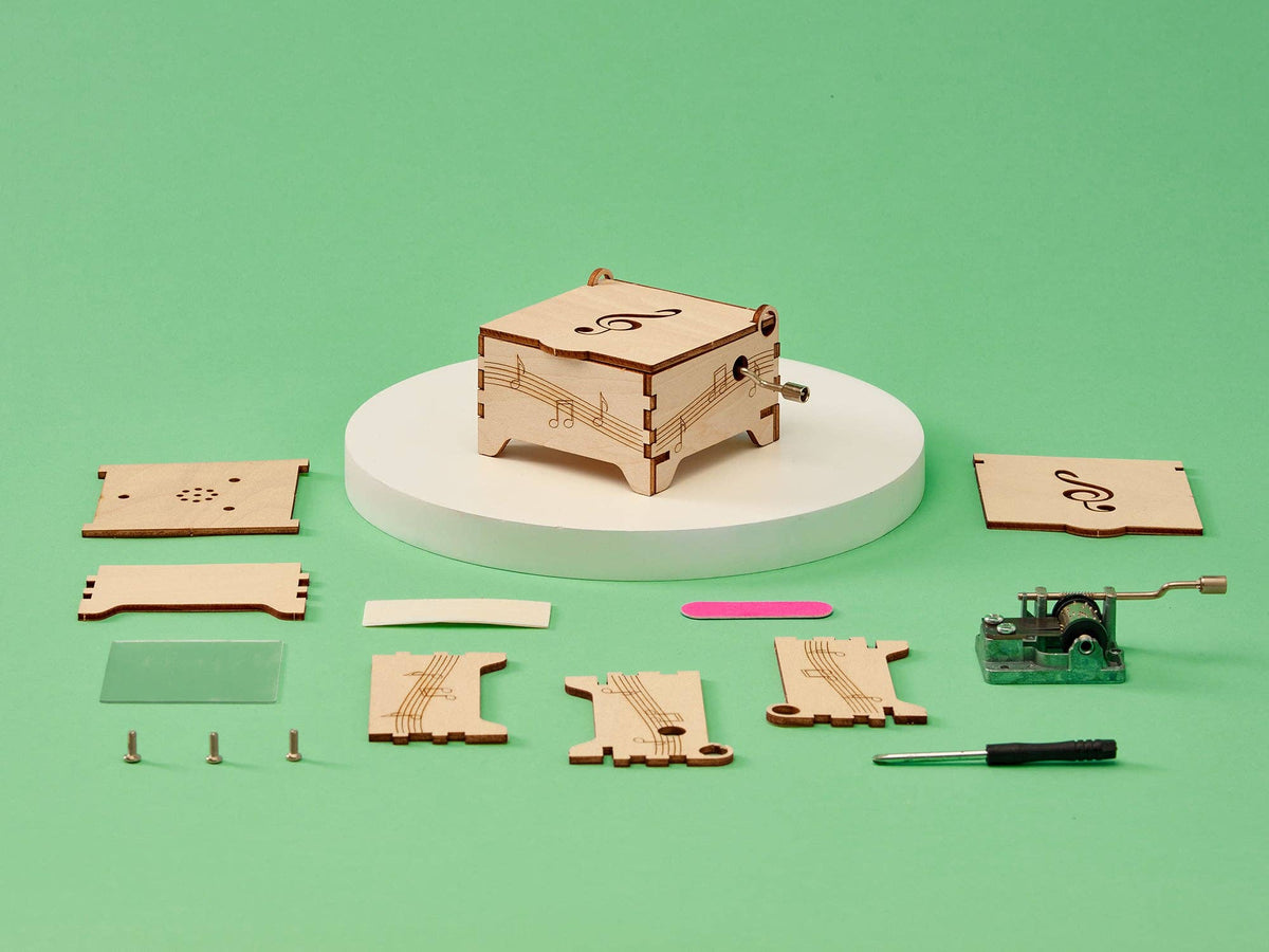Music Box DIY Kit, Educational STEM Toy, Craft Kit for Kids-Wooden Toy-Kitsville-Acorns & Twigs