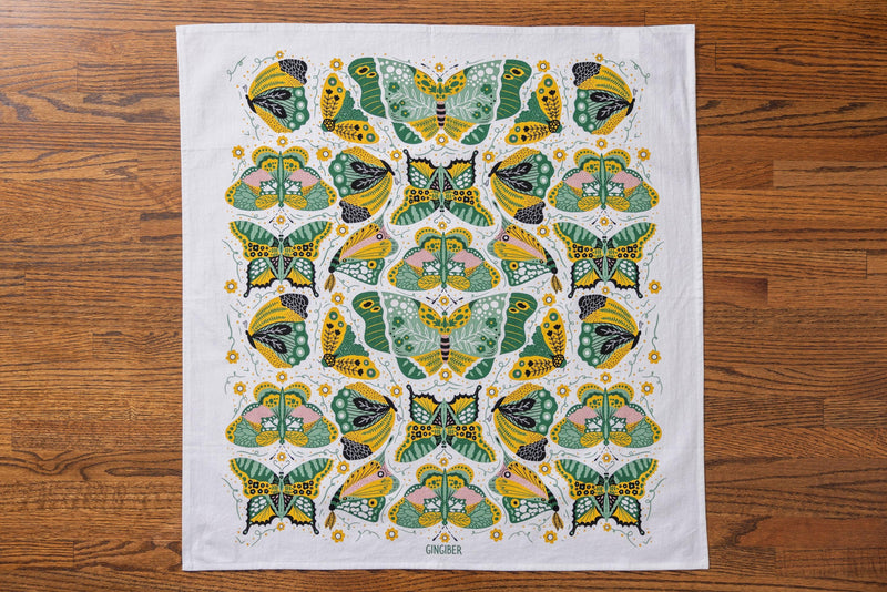 Night Butterfly Potholder + Tea Towel Kit – Gingiber Artist Series (PRO sized)-Potholder weaving-Acorns & Twigs-Acorns & Twigs
