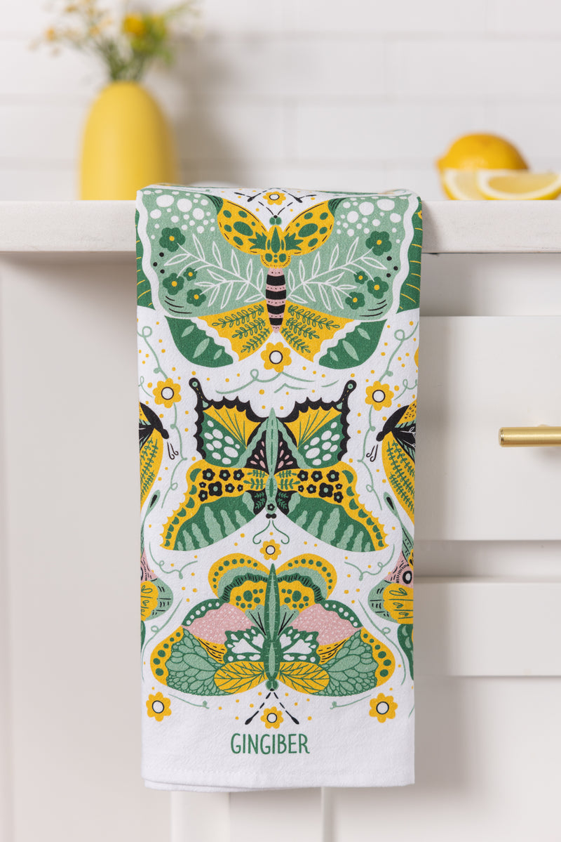 Night Butterfly Potholder + Tea Towel Kit – Gingiber Artist Series (PRO sized)-Potholder weaving-Acorns & Twigs-Acorns & Twigs