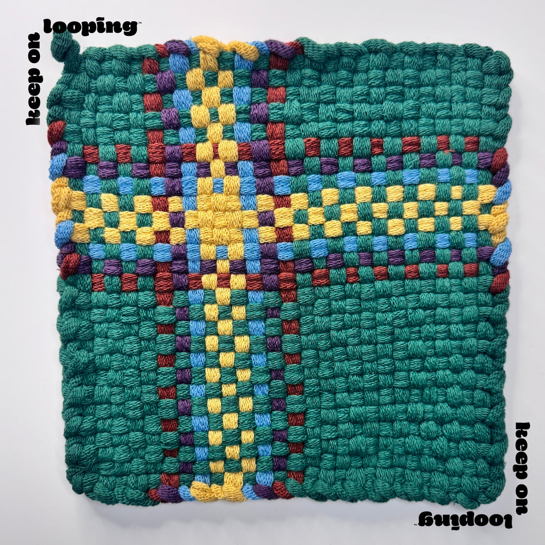 Nile Green (10" Size)-Potholder weaving-Keep On Looping-Acorns &amp; Twigs