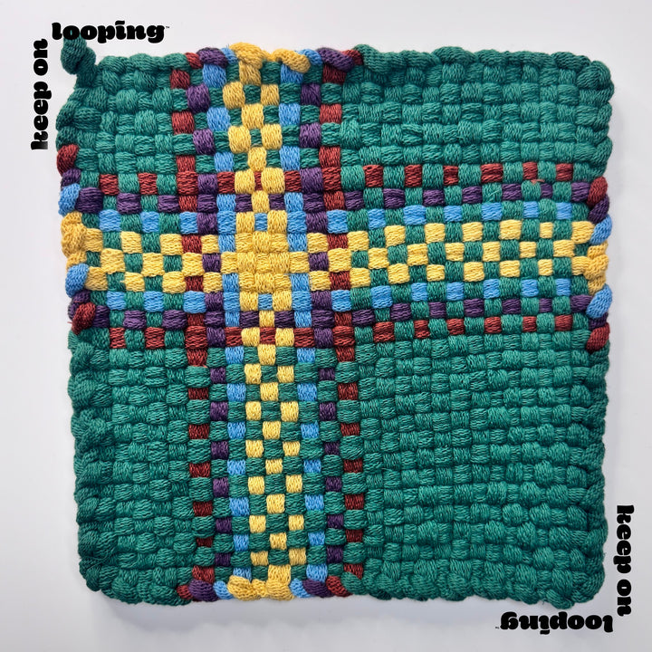 Nile Green (10" Size)-Potholder weaving-Keep On Looping-Acorns &amp; Twigs