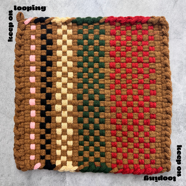 Nutcracker Red Cotton Loops (10" Size)-Potholder weaving-Keep On Looping-Acorns &amp; Twigs