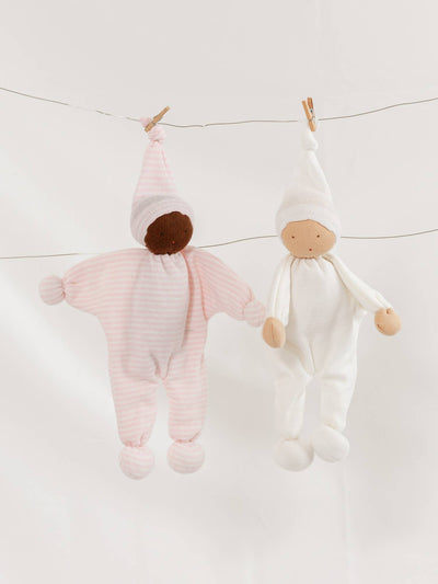 Organic Baby Buddy - Pink Stripe-Doll-Under the Nile-Acorns & Twigs